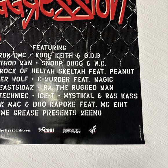 WWE Wrestling PROMO POSTER of 2000 CD 18x24 MINT SNOOP DOGG C Murder METHOD MAN - Picture 3 of 6